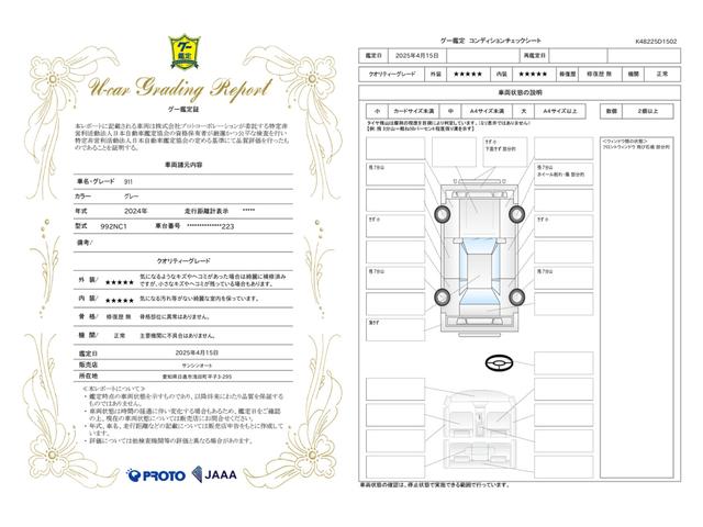 車両状態評価書