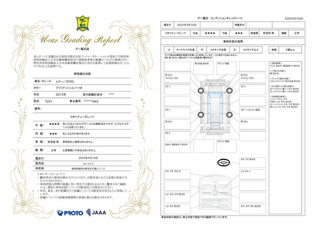 車両状態評価書