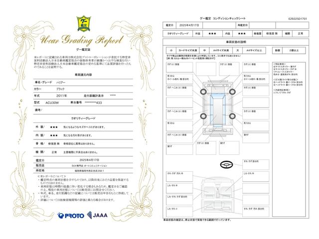 車両状態評価書