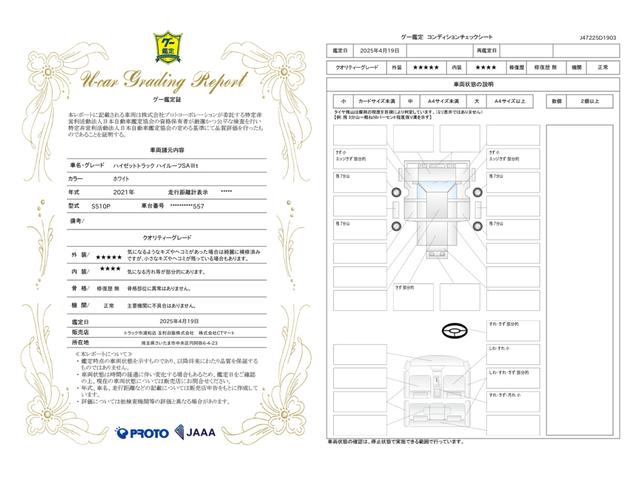 車両状態評価書