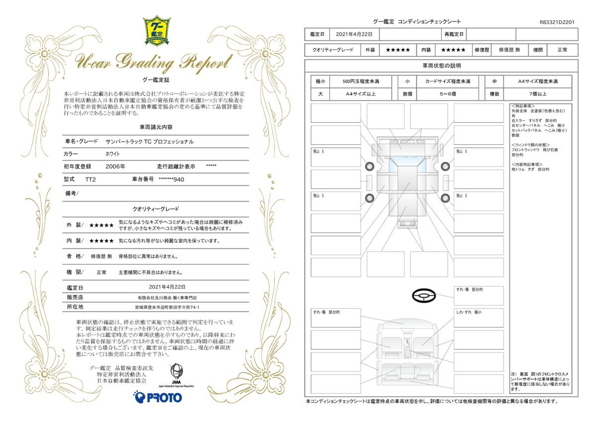 車両状態評価書