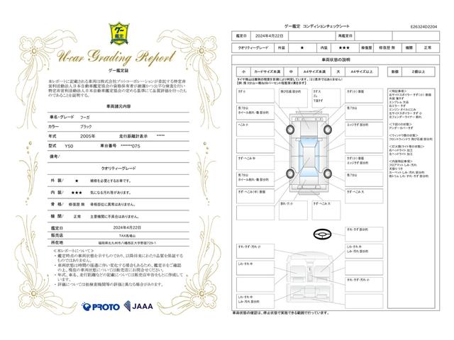 車両状態評価書