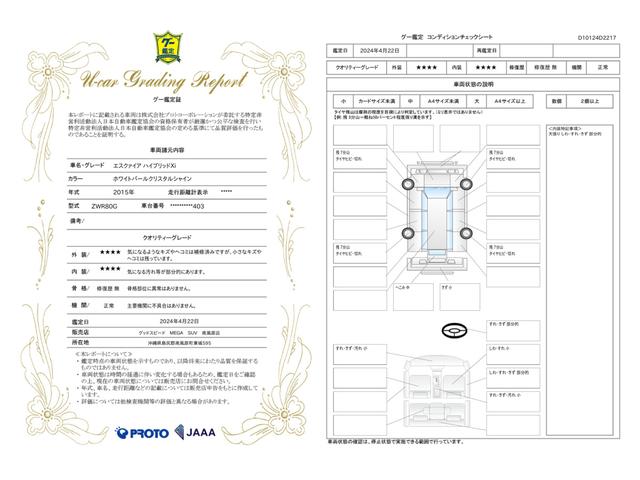 車両状態評価書