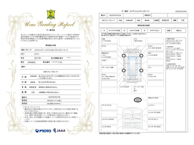車両状態評価書