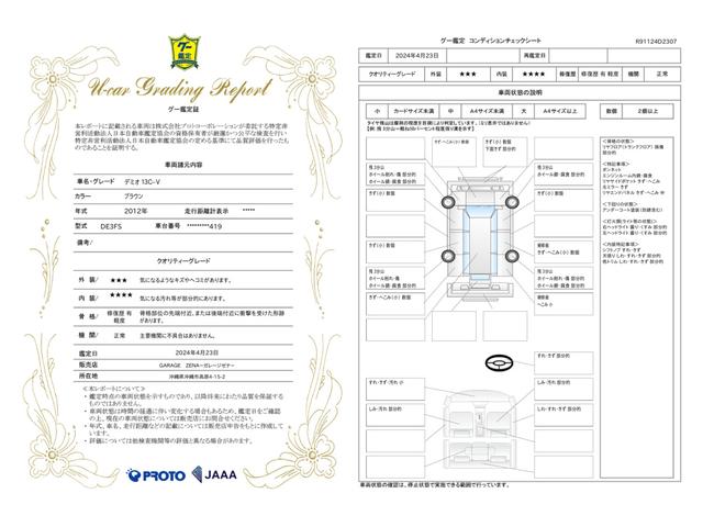 車両状態評価書