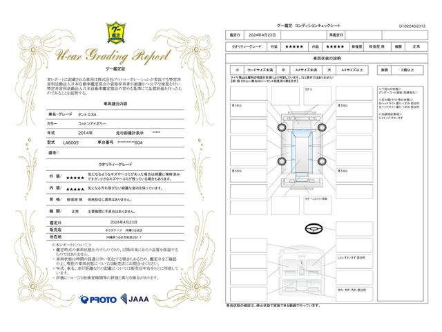 車両状態評価書