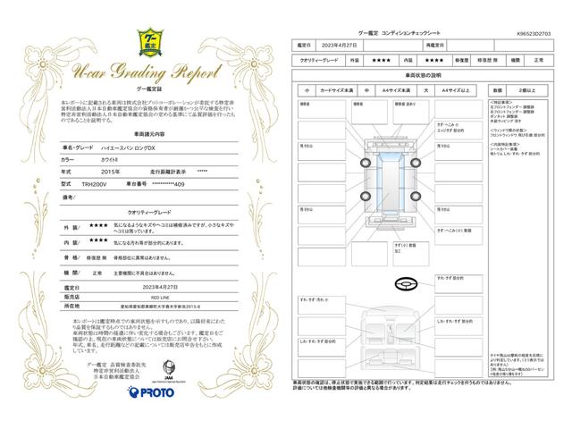 車両状態評価書