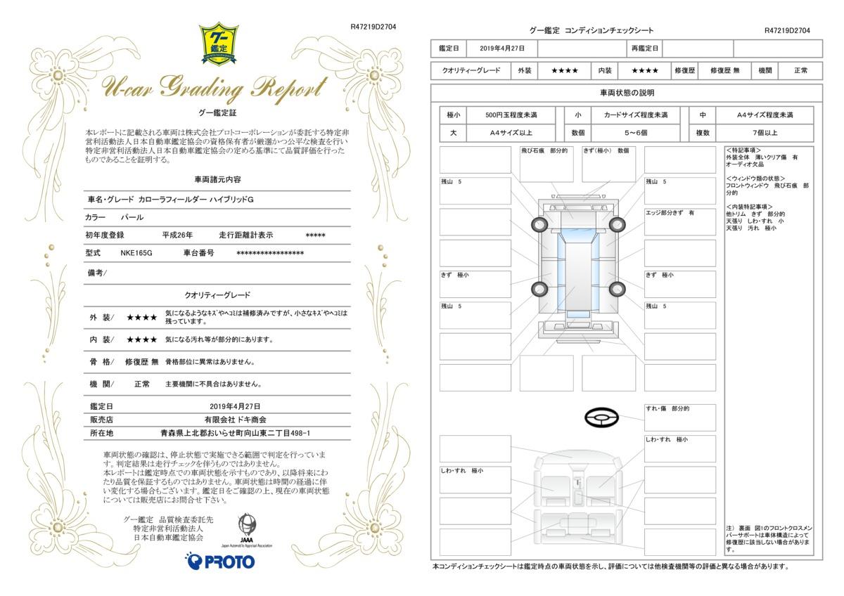 車両状態評価書