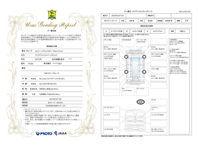 車両状態評価書