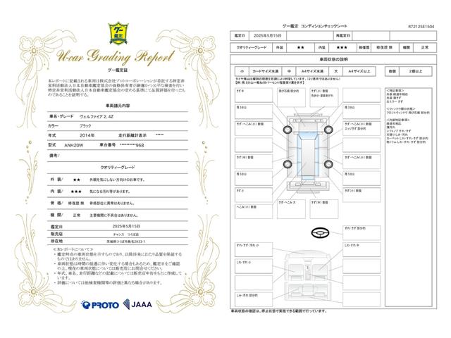 車両状態評価書
