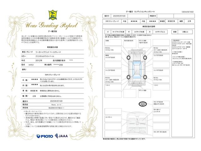 車両状態評価書