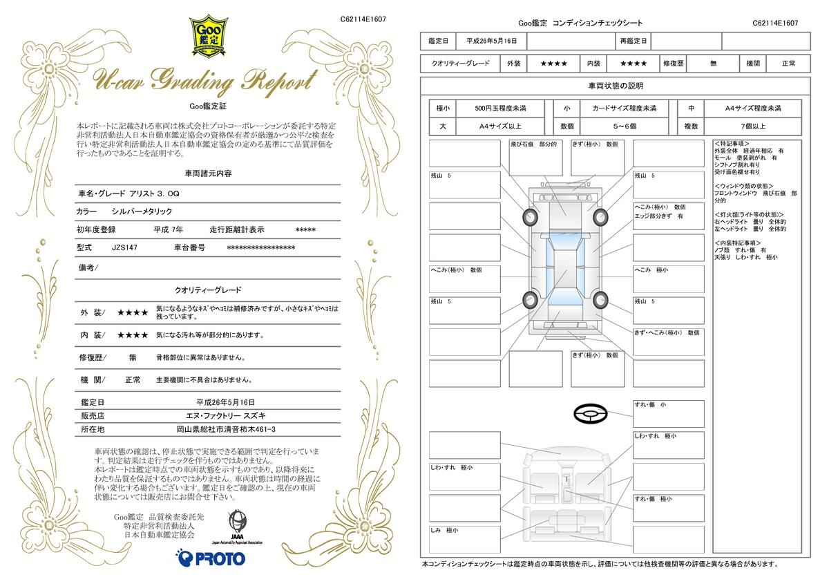 車両状態評価書