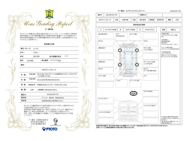 車両状態評価書