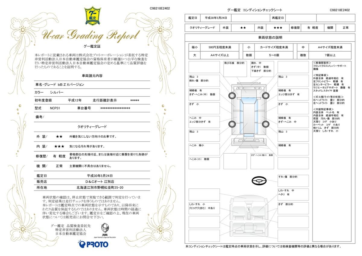 車両状態評価書