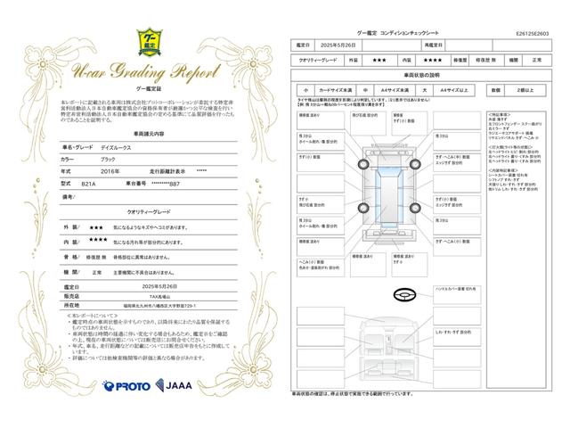 車両状態評価書