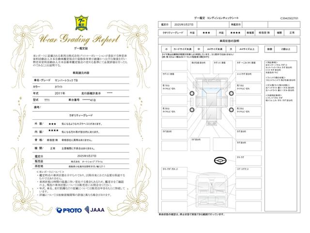 車両状態評価書