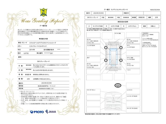車両状態評価書
