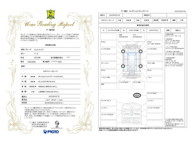 車両状態評価書