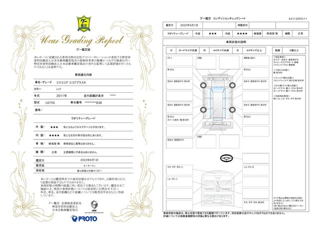 車両状態評価書