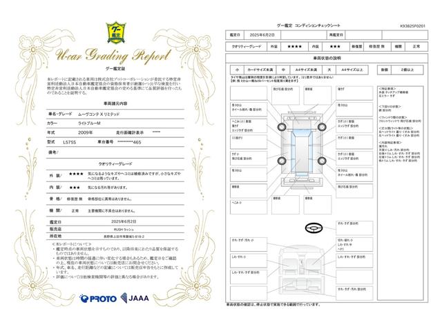 車両状態評価書