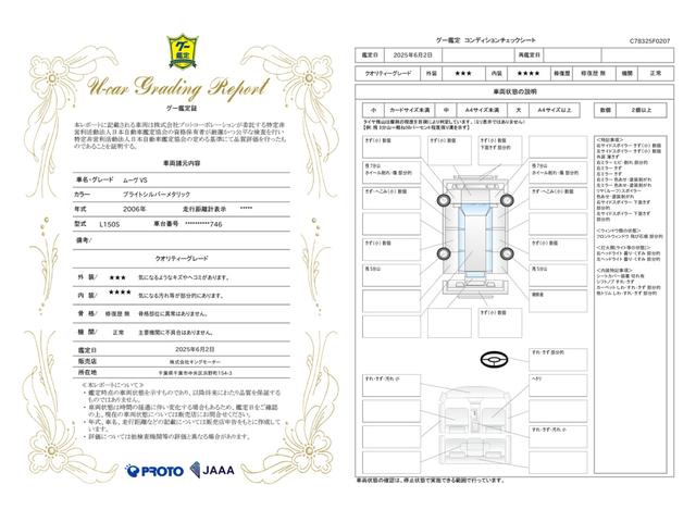 車両状態評価書