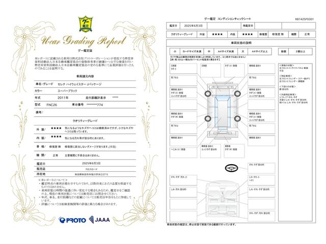 車両状態評価書