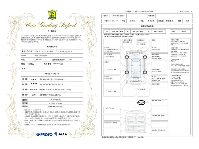 車両状態評価書