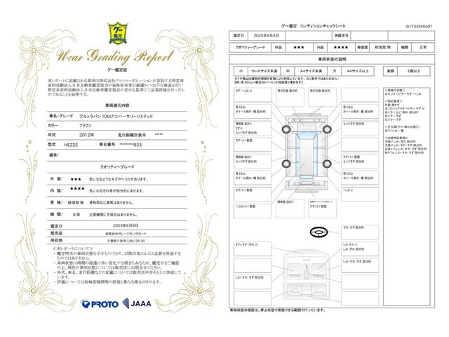 車両状態評価書