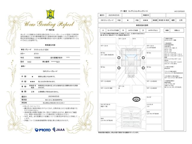 車両状態評価書