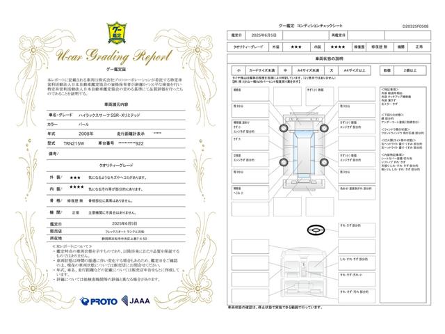 車両状態評価書