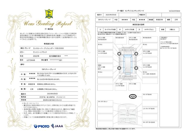 車両状態評価書