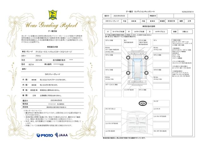車両状態評価書