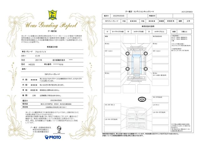 車両状態評価書