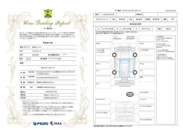 車両状態評価書