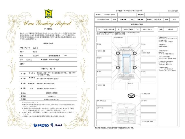 車両状態評価書