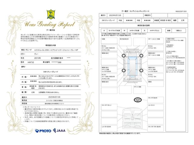 車両状態評価書