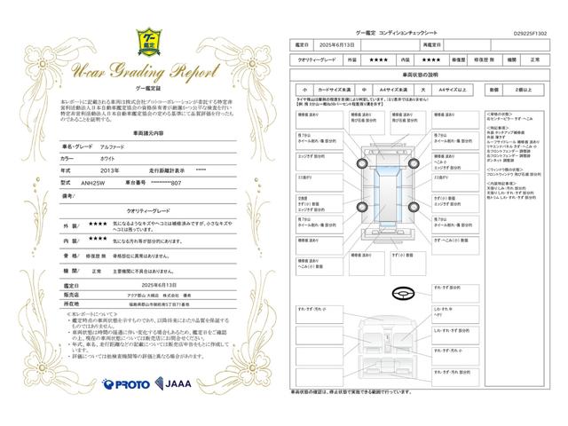 車両状態評価書