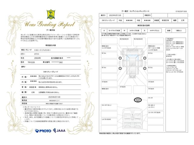 車両状態評価書