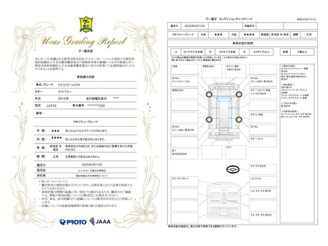 車両状態評価書