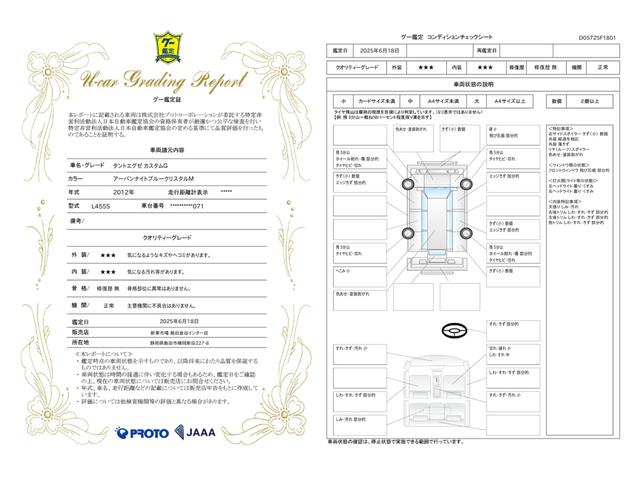 車両状態評価書