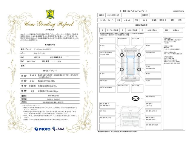 車両状態評価書