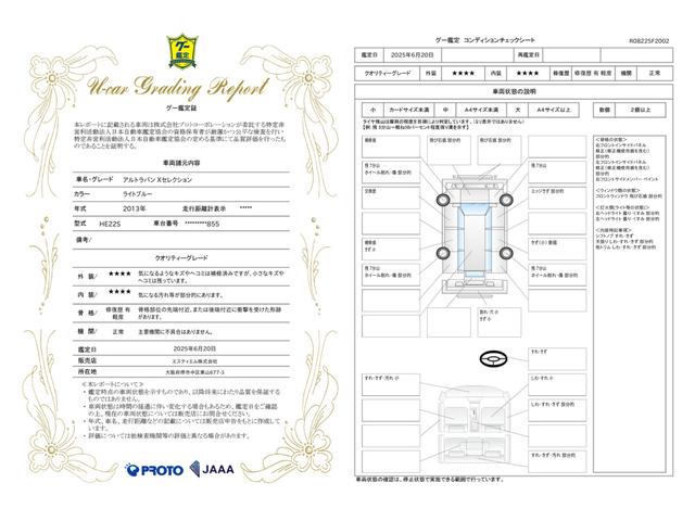 車両状態評価書