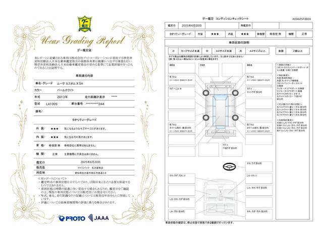 車両状態評価書