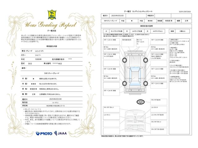車両状態評価書