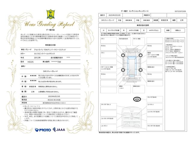 車両状態評価書