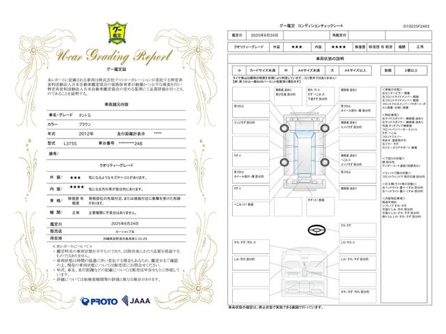 車両状態評価書