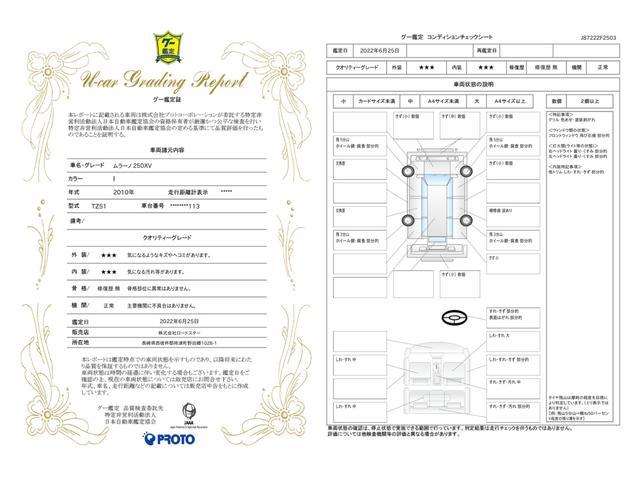 車両状態評価書