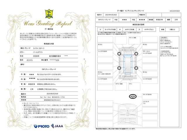 車両状態評価書