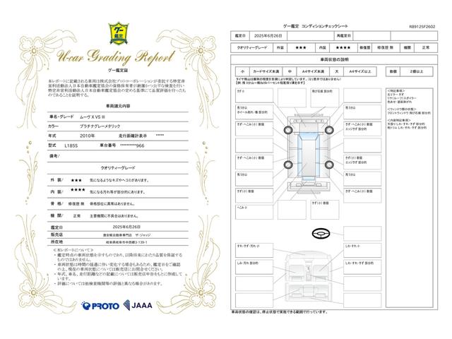 車両状態評価書