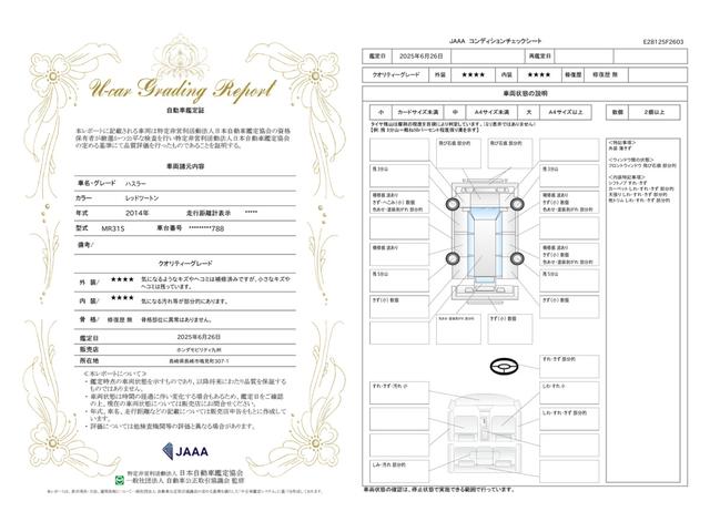 車両状態評価書